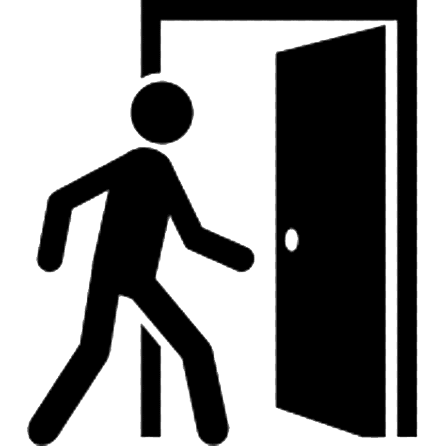 Знак человек и дверь